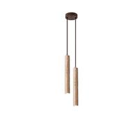 ZBZFGE Natural Yellow Travertine Minimalist Longline Wall Sconces Japanese Style WABI-Sabi Style Chandelier with Solid Wood Chassis Living Room Backdrop Lamp B&B Bedroom Bedside Small Lightsr