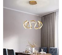 ZBZFGE Nordic Irregular Flower Ring Chandelier Iron Bedroom Living Room Decor Pendant Light Minimalist Dining Table Bar Creative Fixtures Interesting Life ，Hanging Lamp