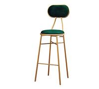 ZBZFGE Nordic Stool Milk Tea Shop High Chair with Back Net Red Counter Stools Barstool Home Bar Furniture Decoration(1pcs) (Green,75cm)