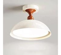 ZBZFGE Nordic White Cream Wind Semi Flush Mount Light Minimalist Dome Hallway Ceiling Lamp Mid Century Creativity Kitchen Chandelier for Bathroom Bedroom Aisle Living Room