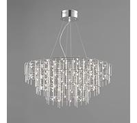 ZBZFGE Novelty LED Chandelier Lighting Silver Dining Living Room Round Luxury Hanging Lamp Bedroom Lobby Deco V-intage,Hanging Light