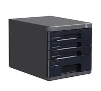 ZBZFGE Organizador de Archivos de Escritorio A4 de 5 con Cerradura, gabinete de Almacenamiento Seguro de Documentos para Oficina/hogar, Soporte para Papel y papelería, Color Gris