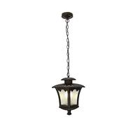 ZBZFGE Outdoor Garden Villa Waterproof Pendant Lamp American Balcony Corridor Gazebo Chandelier Light Exterior Courtyard Aluminum Glass Suspension Lantern Landscape E27 Fixtu Present