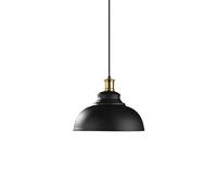 ZBZFGE Pendant Fixture Iron Art Pot Cover, Ceiling Chandelier V-intage Farmhouse Aisle Lantern, E27 Lamp for Kitchen Island Warehouse Garage Large Dome Country Retro,Hanging Light(