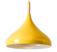 ZBZFGE Pendant Lights with Screw, Wooden Decorative Crafts, Industrial Farmhouse Chandelier, Height Adjustable Ceiling Lantern, for Kitchen Island and Bar(Yellow,9.4in)