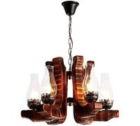 ZBZFGE Post Lights Outdoor, Art Victorian Retro 6-Light Iron Chandelier Lantern American Style Pendant Metal Orb Lamp Hanging Ceiling Mount Pendants Light,Chandelier