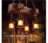 ZBZFGE Post Lights Outdoor,Chandelier Chandeliers Metal Boat Wooden Pendant Lamp with Glass Shade Victorian Retro Rustic Chandelier Decorative Ceiling Light Energy Efficiency,Chandelier