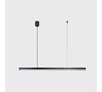 ZBZFGE Postmodern Long Strip Chandelier LED Dimmable Ceiling Hanging Minimalist Dining Room Adjustable Suspended Light Fixture Home Office Cafe Decoration Pendent Lamp,Hanging Light(Black,B)