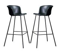 ZBZFGE PU Leather Bar Stools, Breakfast Barstools Counter Height Bar Chairs for Kitchen Island Pub Living Room, 330lbs Capacity, Footrest (Green-2ps,65cm/26in)