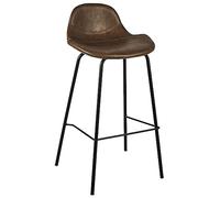 ZBZFGE PU Leather Bar Stools, Counter Height Bar Chairs, Barstools with Back, Metal Legs and Footrest, Tall Kitchen Chairs for Pub Cafe Bar (Brown-1ps)