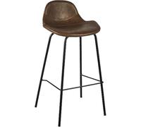 ZBZFGE PU Leather Stools, Counter Height Bar Barstools with Back, Metal Legs and Footrest, Tall Kitchen Chairs for Pub Cafe (B-1ps)