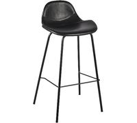 ZBZFGE PU Leather Stools, Counter Height Bar Barstools with Back, Metal Legs and Footrest, Tall Kitchen Chairs for Pub Cafe (A-1ps)
