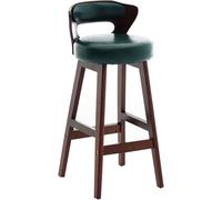 ZBZFGE PU Leather Upholstered Counter Height Stool, Kitchen Island Pub Coffee Home Dinning Vintage Bar Chairs (Green,70CM)