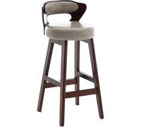 ZBZFGE PU Leather Upholstered Counter Height Stool, Kitchen Island Pub Coffee Home Dinning Vintage Bar Chairs (Grey,70CM)