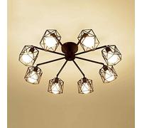 ZBZFGE Retro Iron Living Room Bedroom Flush Mount with Ceiling Lights for Kitchen/Color/8 Heads