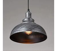 ZBZFGE Retro Style Little Light Single Head Adjustable Height Iron Hanging Lamp Restaurants Decorative Industrial Chandelier Indoor Lighting Ceiling Pendant Lam,Hanging Light(Silver)