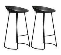 ZBZFGE Set of Counter Height Stools, Backless Stool Home Bar Furniture for Kitchen and Pub (Black,70cm)