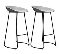 ZBZFGE Set of Counter Height Stools, Backless Stool Home Bar Furniture for Kitchen and Pub (Grey,70cm)