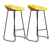 ZBZFGE Set of Counter Height Stools, Backless Stool Home Bar Furniture for Kitchen and Pub (Yellow,70cm)