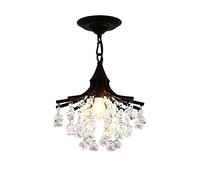 ZBZFGE Single Light Semi Flush Mount Crystal Lights,for Hallway Small Close to Ceiling Lighting Fixture for Home Bedroom Kitchen Bar, Chandelier- Made in China