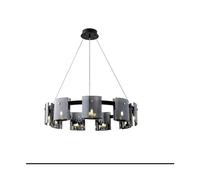 ZBZFGE Smoked Glass Chandelier Room Decoration Luxury Glass Ceiling Pendant Restaurant Living Room Bedroom Light Fixtures ，Crystal Chandelier for Living Room