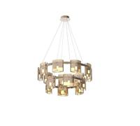 ZBZFGE Smoked Glass Chandelier Room Decoration Luxury Glass Ceiling Pendant Restaurant Living Room Bedroom Light Fixtures ，Crystal Chandelier for Living Room