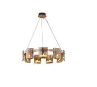 ZBZFGE Smoked Glass Chandelier Room Decoration Luxury Glass Ceiling Pendant Restaurant Living Room Bedroom Light Fixtures ，Crystal Chandelier for Living Room