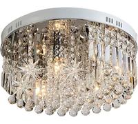 ZBZFGE Star Moon Luxury K9 Crystal Chandelier Flush Mount LED Ceiling Light Fixture,Chandelier