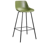 ZBZFGE Stool Industrial Farmhouse Barstool with PP Seat, Cafe Pub Kitchen Counter Dining Room Breakfast Bar Chair (Dark Green-1ps)