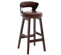 ZBZFGE Stools, PU Leather Upholstered Counter Height Stool, Kitchen Island Pub Coffee Home Dinning Vintage Bar Chairs (Brown,70cm/27.6in)
