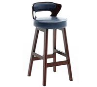ZBZFGE Stools, PU Leather Upholstered Counter Height Stool, Kitchen Island Pub Coffee Home Dinning Vintage Bar Chairs (Blue,70cm/27.6in)