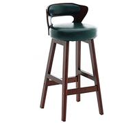 ZBZFGE Stools, PU Leather Upholstered Counter Height Stool, Kitchen Island Pub Coffee Home Dinning Vintage Bar Chairs (Green,70cm/27.6in)
