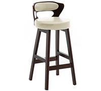 ZBZFGE Stools, PU Leather Upholstered Counter Height Stool, Kitchen Island Pub Coffee Home Dinning Vintage Bar Chairs (White,70cm/27.6in)