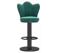 ZBZFGE Stools Set of 1, Velvet Bar Chairs Height Adjustable Swivel Counter Barstools for Kitchen Island, Cafe, Pub with Butterfly Back (Green,65-80cm(25.6-31.5''))