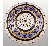 ZBZFGE Style Ceiling Light Fixture Flush Mount, 12/16/20 Inch, Vintage Handmade Stained Glass Lamps for Living Room Bedroom Dining Hallway Loft Decor,DX28,40x10cm