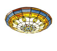 ZBZFGE -Style CeilLight,Dimmable Stained Glass CeilLamp Flush Mount, Vintage Hallway Chandelier, Bedroom, Kitchen, Bathroom,White Light 6000k,30cm (White Light 6000k 30cm)