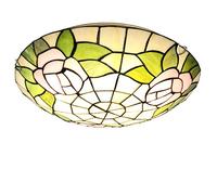 ZBZFGE -Style CeilLight Flush Mount,Dimmable Stained Glass CeilLamp, Vintage Hallway Chandelier, Bedroom, Kitchen, Bathroom,Warm Light 3000k,30cm (Warm Light 3000k 50cm)