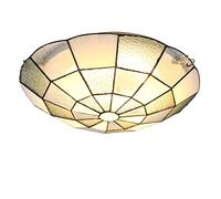 ZBZFGE -Style CeilLight Flush Mount,Stained Glass CeilLamp, 3000K, 6000K, Dimmable Vintage Hallway Chandelier, Bedroom, Kitchen, Bathroom,White Light 6000k,30cm (Warm Light 3000k 40cm)