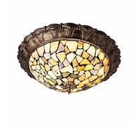 ZBZFGE -Style CeilLight Flush Mount, Vintage Colorful Shells CeilLamp Chandeliers Bedroom Kitchen Hallway (6500k 52cm) (6500k 40cm)