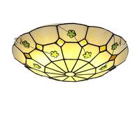 ZBZFGE -Style CeilLights, 3000-6500K Dimmable Round CeilLamp Flush Mount, Stained Glass Chandeliers CeilLight Fixtures for Hallway LivRoom Bedroom Kitchen Bathroom,C,30cm