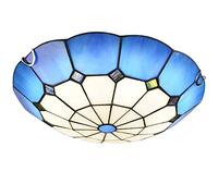 ZBZFGE -Style CeilLights, 3000-6500K Dimmable Round CeilLamp Flush Mount, Stained Glass Chandeliers CeilLight Fixtures for Hallway LivRoom Bedroom Kitchen Bathroom,A,30cm