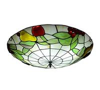 ZBZFGE Style Light Creativity Stained Glass Pear Fruit Shade Ceiling Lamp Fixture for Bedroom Restaurant,12 Inches
