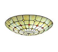 ZBZFGE Style Light Stained Glass Multicolor Crystal Beads Shade Ceiling Lamp Fixture for Bedroom Restaurant,12 Inches