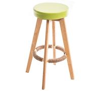 ZBZFGE Swivel 29in Seat Height Wood Bar PU Leather Tall Stools for Kitchen Island, Pub, and Bistro, Restaurant (Light Green 1ps)