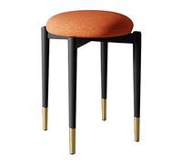 ZBZFGE Technical Cloth Barstool Kitchen Dining Vanity Stool Chair Bar Stools with 4 Strong and Metal Legs, 29cmx46cm (Orange)