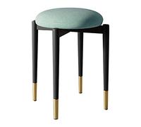 ZBZFGE Technical Cloth Barstool Kitchen Dining Vanity Stool Chair Bar Stools with 4 Strong and Metal Legs, 29cmx46cm (Cyan)