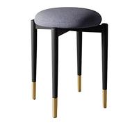 ZBZFGE Technical Cloth Barstool Kitchen Dining Vanity Stool Chair Bar Stools with 4 Strong and Metal Legs, 29cmx46cm (Grey)