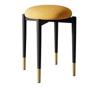 ZBZFGE Technical Cloth Barstool Kitchen Dining Vanity Stool Chair Bar Stools with 4 Strong and Metal Legs, 29cmx46cm (Yellow)