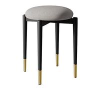 ZBZFGE Technical Cloth Barstool Kitchen Dining Vanity Stool Chair Bar Stools with 4 Strong and Metal Legs, 29cmx46cm (Khaki)