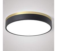 ZBZFGE Thin Led Nordic Round Solid Wood Remote Dimming Ceiling Light for Living Room Home Decoration